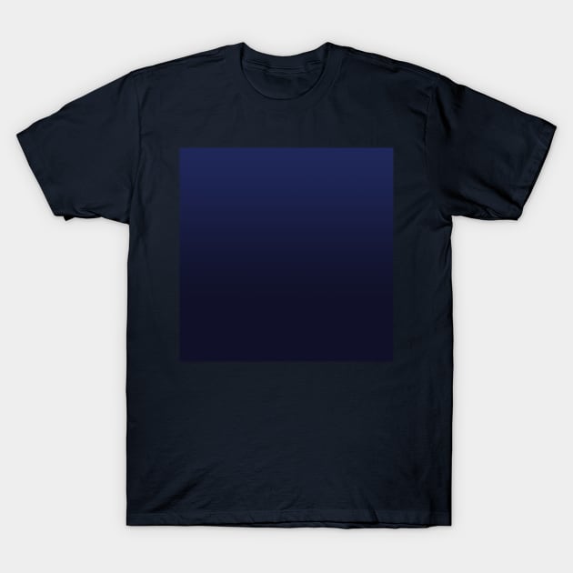 Classic Navy Blue Solid Ombre Gradient T-Shirt by AmyBrinkman